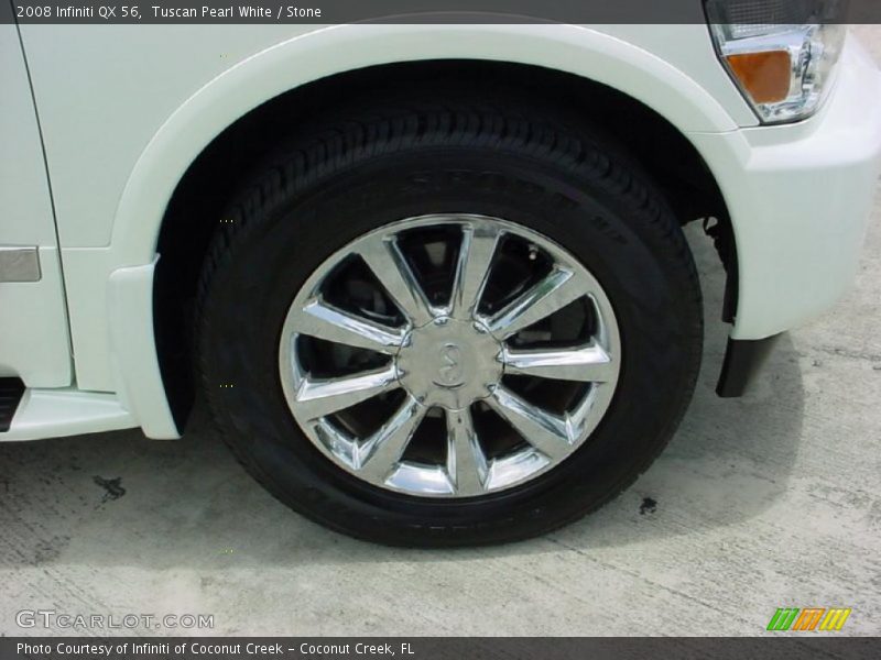 Tuscan Pearl White / Stone 2008 Infiniti QX 56