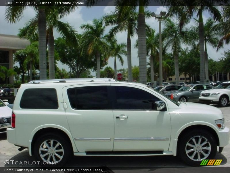 Tuscan Pearl White / Stone 2008 Infiniti QX 56