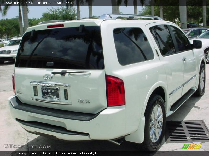 Tuscan Pearl White / Stone 2008 Infiniti QX 56
