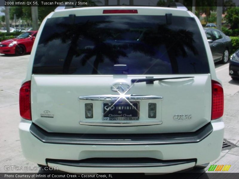Tuscan Pearl White / Stone 2008 Infiniti QX 56