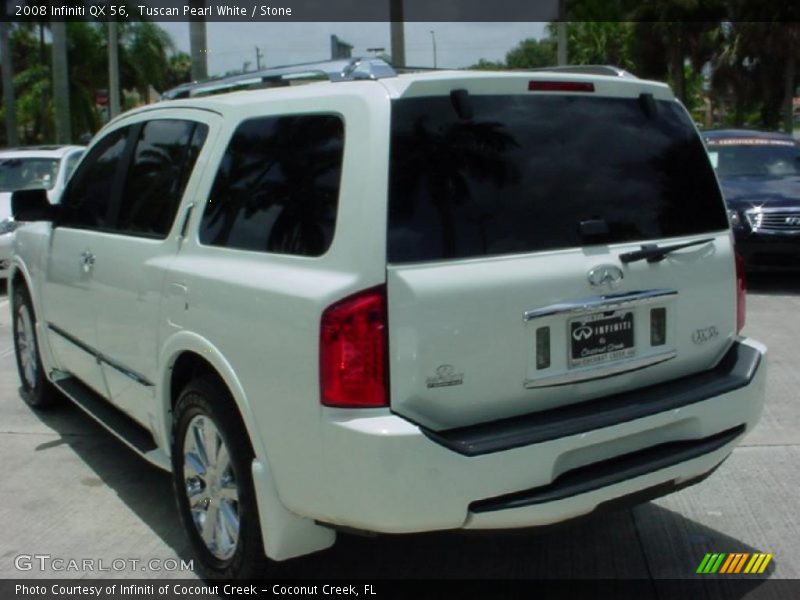 Tuscan Pearl White / Stone 2008 Infiniti QX 56