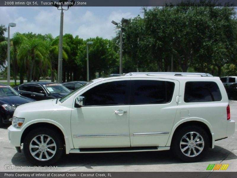 Tuscan Pearl White / Stone 2008 Infiniti QX 56