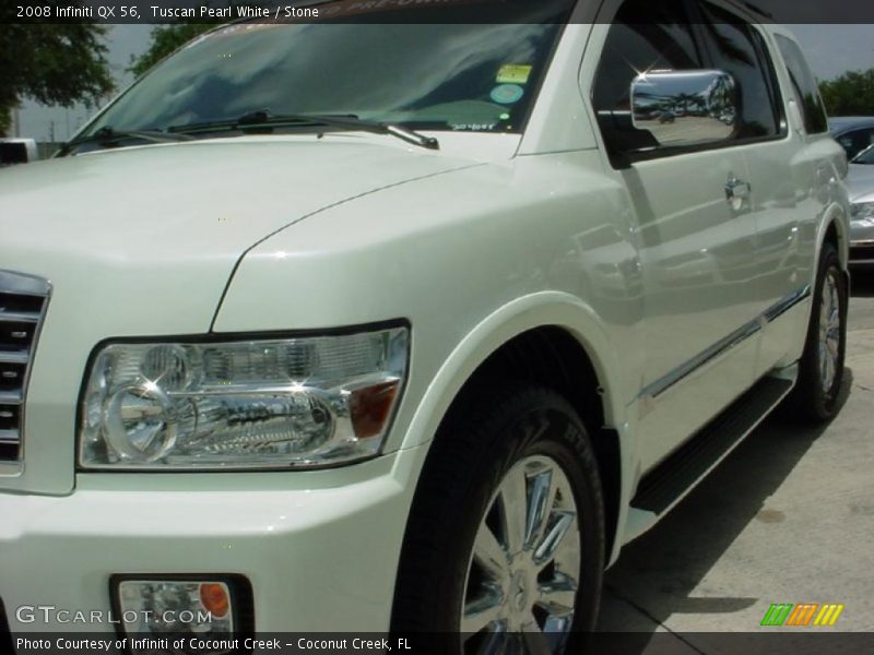 Tuscan Pearl White / Stone 2008 Infiniti QX 56