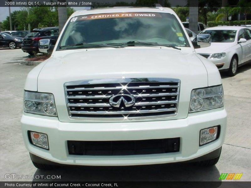 Tuscan Pearl White / Stone 2008 Infiniti QX 56