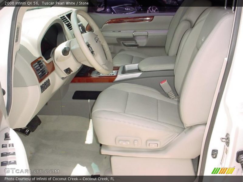 Tuscan Pearl White / Stone 2008 Infiniti QX 56