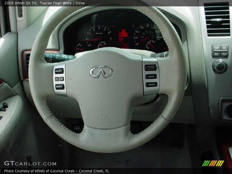 Tuscan Pearl White / Stone 2008 Infiniti QX 56