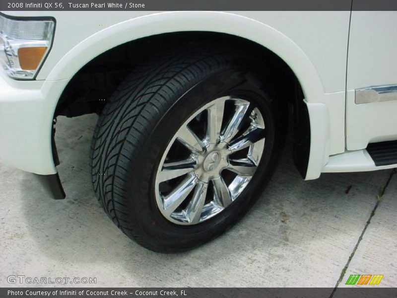 Tuscan Pearl White / Stone 2008 Infiniti QX 56