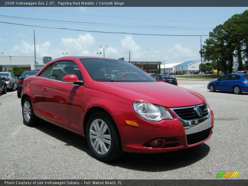 Paprika Red Metallic / Cornsilk Beige 2008 Volkswagen Eos 2.0T