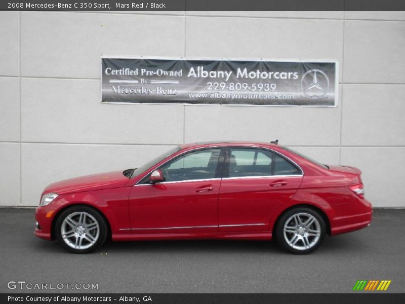 Mars Red / Black 2008 Mercedes-Benz C 350 Sport