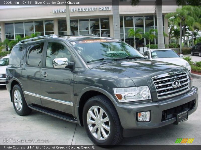 Silver Graphite Gray / Charcoal 2008 Infiniti QX 56