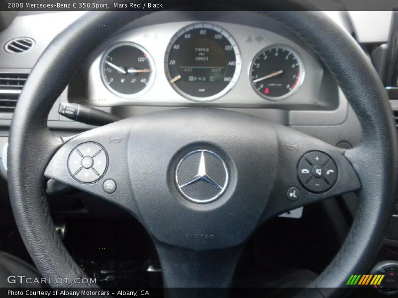 Mars Red / Black 2008 Mercedes-Benz C 350 Sport