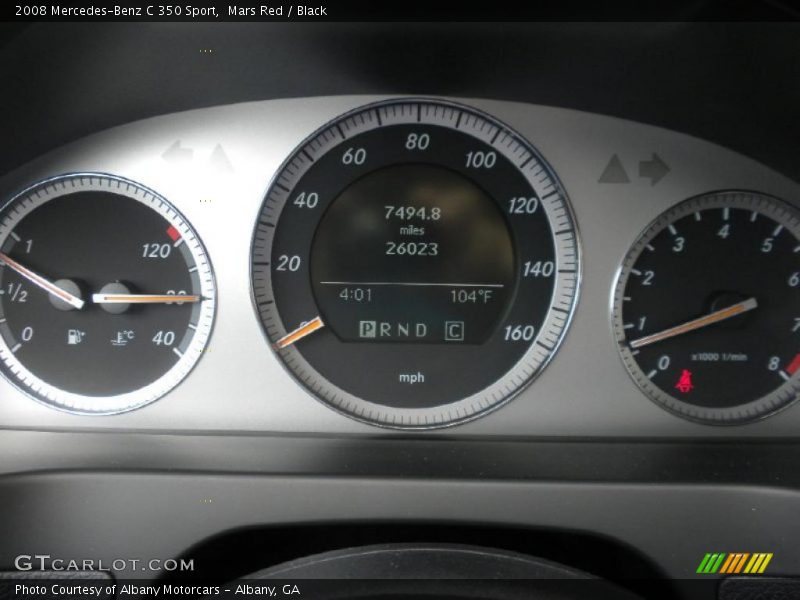 Mars Red / Black 2008 Mercedes-Benz C 350 Sport