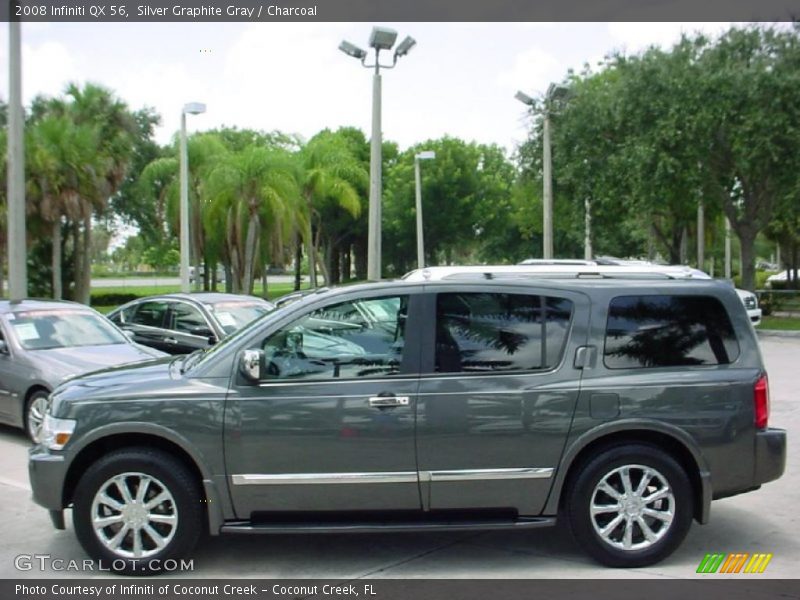 Silver Graphite Gray / Charcoal 2008 Infiniti QX 56
