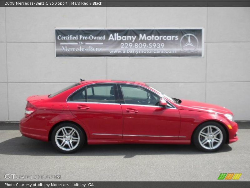 Mars Red / Black 2008 Mercedes-Benz C 350 Sport