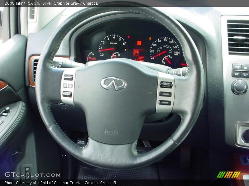 Silver Graphite Gray / Charcoal 2008 Infiniti QX 56