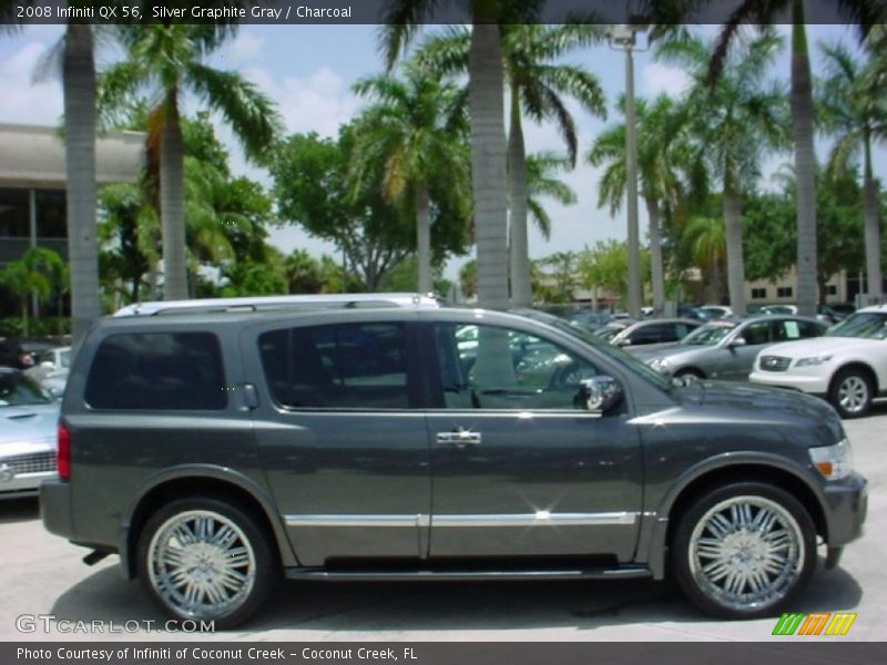 Silver Graphite Gray / Charcoal 2008 Infiniti QX 56