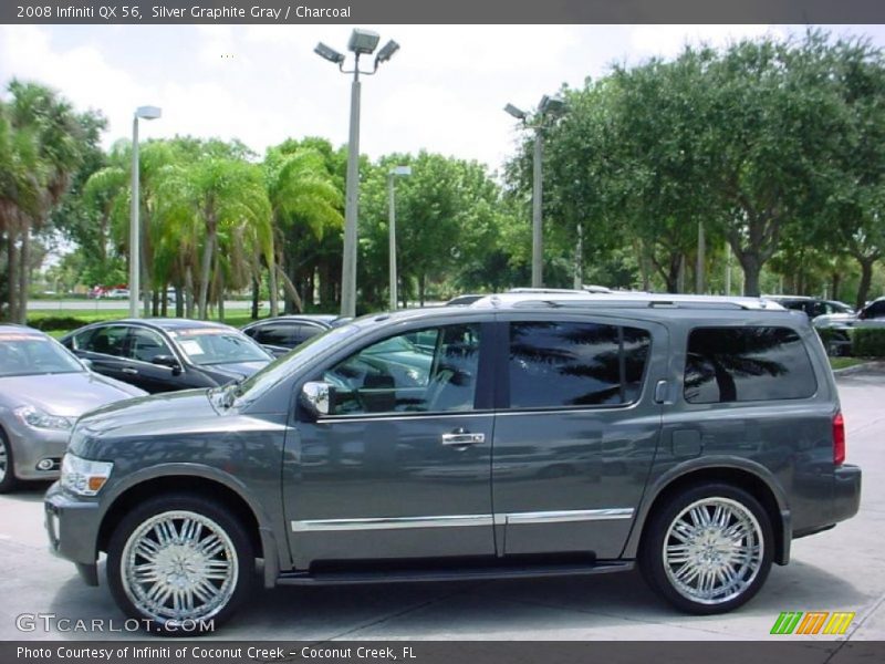 Silver Graphite Gray / Charcoal 2008 Infiniti QX 56