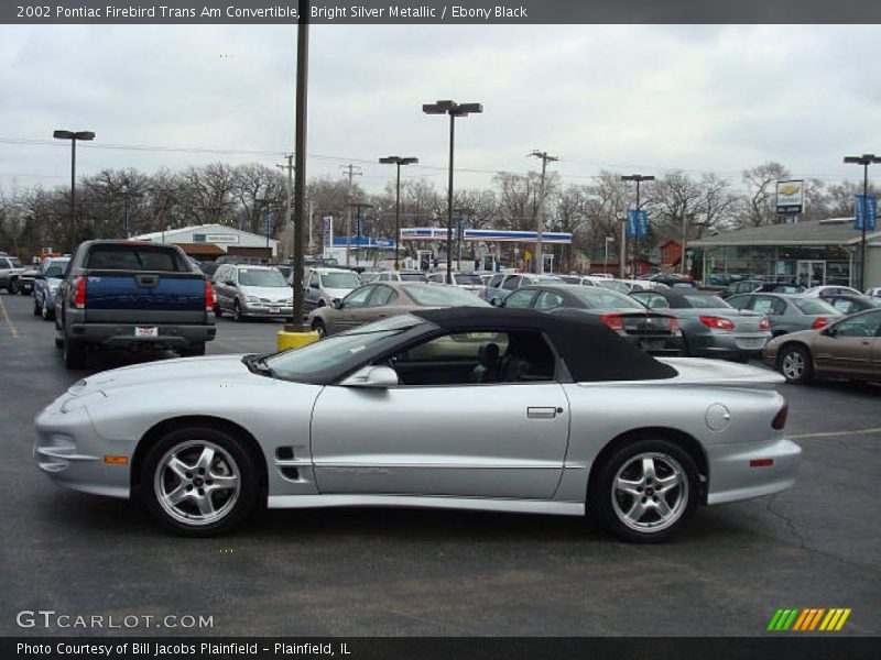 Bright Silver Metallic / Ebony Black 2002 Pontiac Firebird Trans Am Convertible
