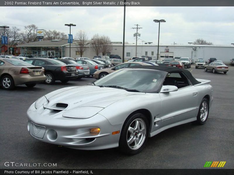 Bright Silver Metallic / Ebony Black 2002 Pontiac Firebird Trans Am Convertible