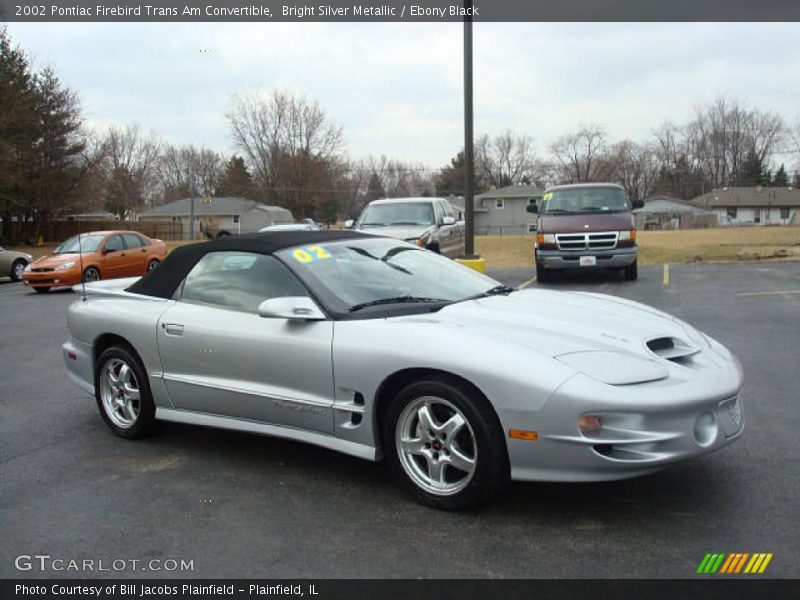 Bright Silver Metallic / Ebony Black 2002 Pontiac Firebird Trans Am Convertible