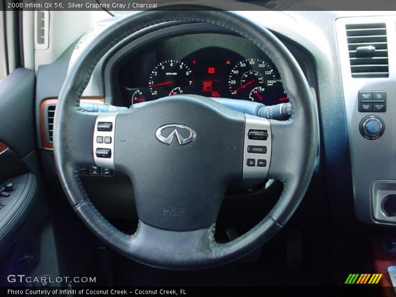 Silver Graphite Gray / Charcoal 2008 Infiniti QX 56