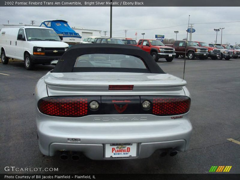 Bright Silver Metallic / Ebony Black 2002 Pontiac Firebird Trans Am Convertible