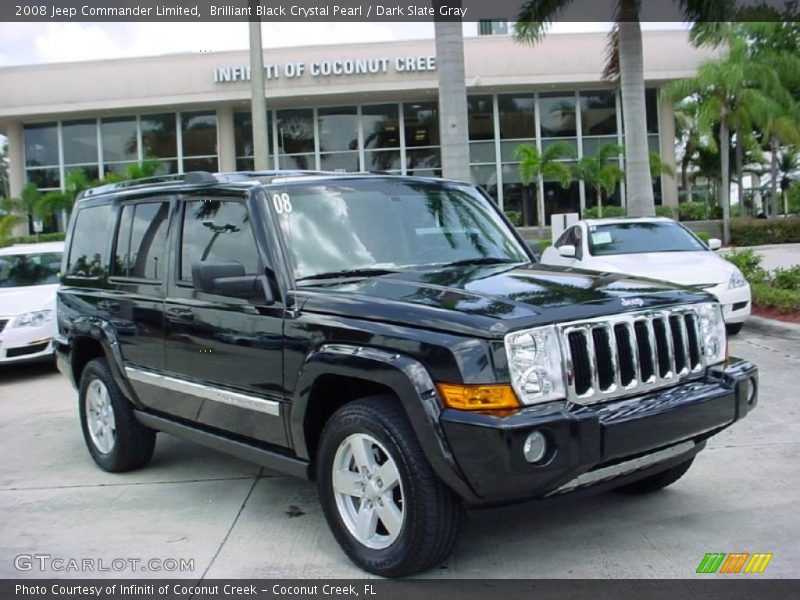 Brilliant Black Crystal Pearl / Dark Slate Gray 2008 Jeep Commander Limited