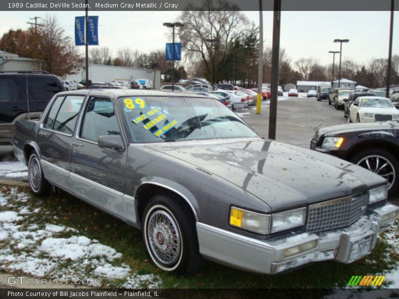 Medium Gray Metallic / Gray 1989 Cadillac DeVille Sedan