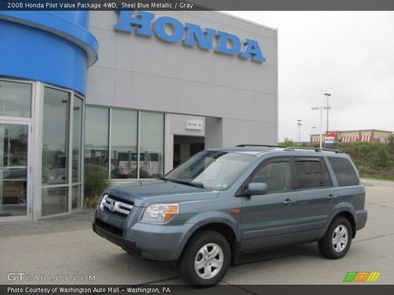 Steel Blue Metallic / Gray 2008 Honda Pilot Value Package 4WD