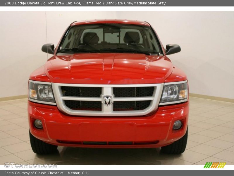 Flame Red / Dark Slate Gray/Medium Slate Gray 2008 Dodge Dakota Big Horn Crew Cab 4x4