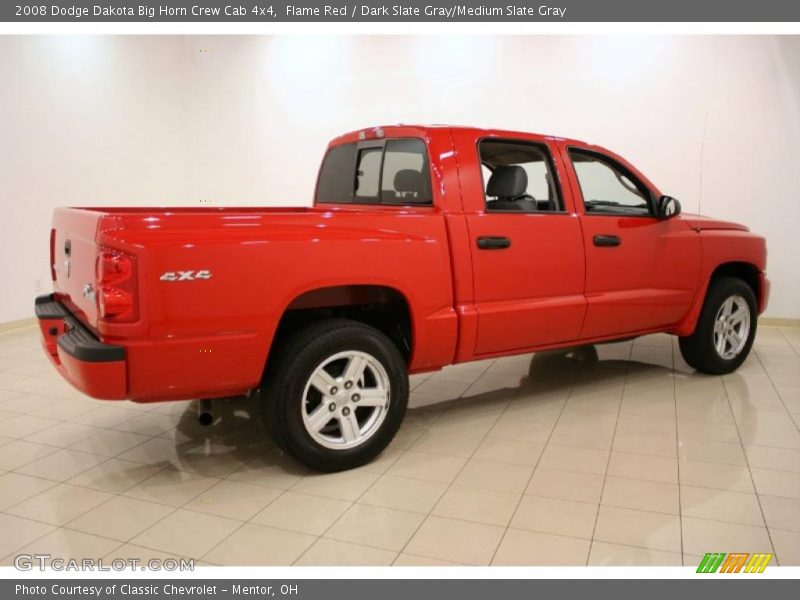 Flame Red / Dark Slate Gray/Medium Slate Gray 2008 Dodge Dakota Big Horn Crew Cab 4x4