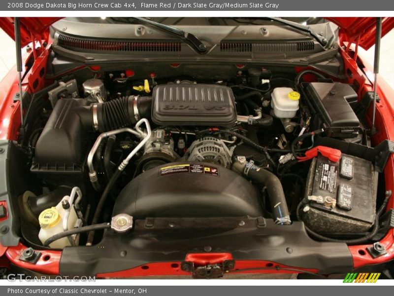 Flame Red / Dark Slate Gray/Medium Slate Gray 2008 Dodge Dakota Big Horn Crew Cab 4x4