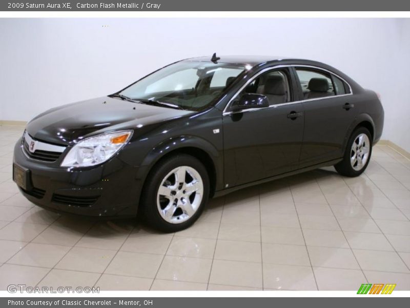 Carbon Flash Metallic / Gray 2009 Saturn Aura XE