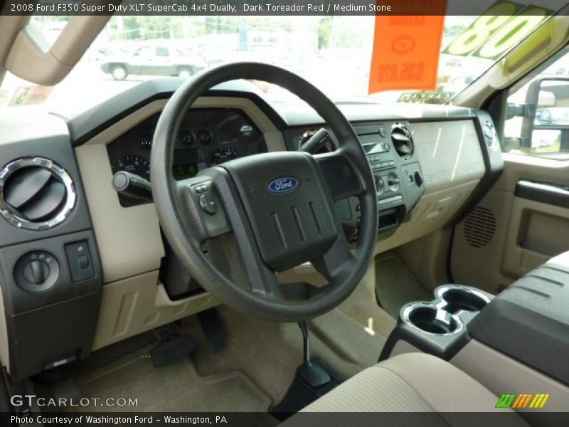 Dark Toreador Red / Medium Stone 2008 Ford F350 Super Duty XLT SuperCab 4x4 Dually
