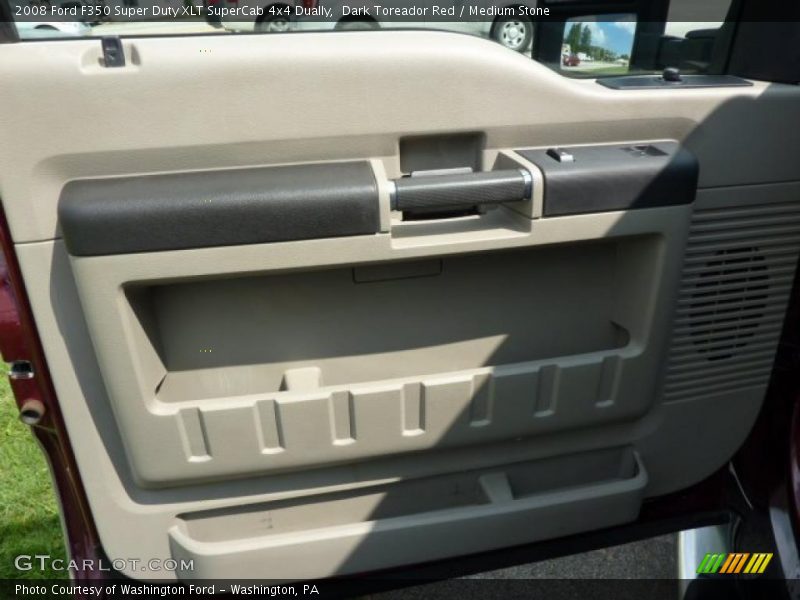 Dark Toreador Red / Medium Stone 2008 Ford F350 Super Duty XLT SuperCab 4x4 Dually