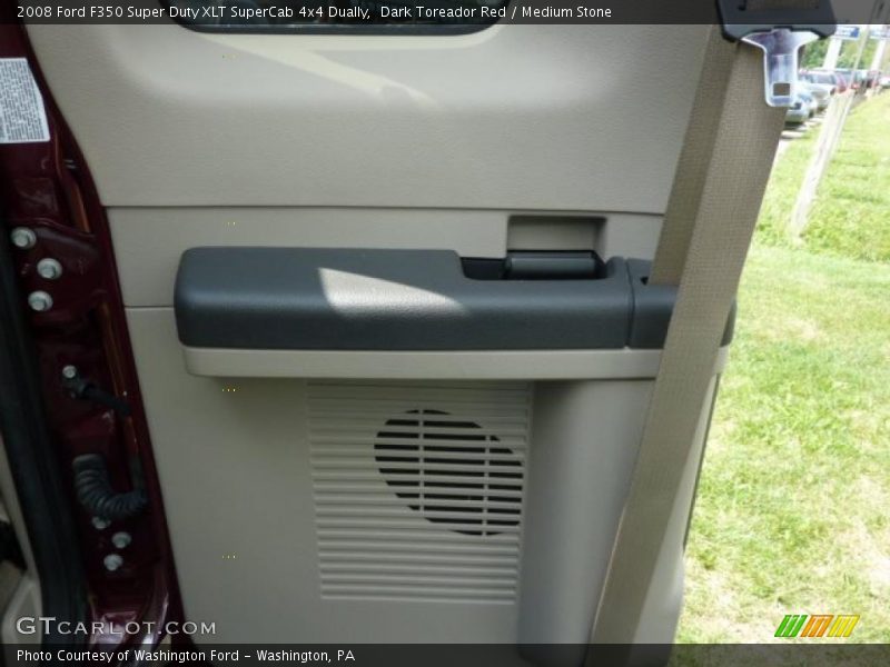 Dark Toreador Red / Medium Stone 2008 Ford F350 Super Duty XLT SuperCab 4x4 Dually