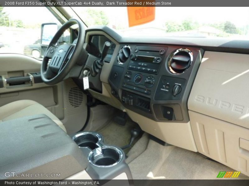 Dark Toreador Red / Medium Stone 2008 Ford F350 Super Duty XLT SuperCab 4x4 Dually