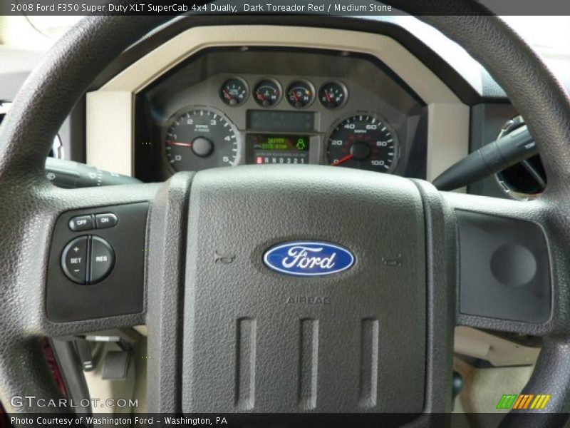 Dark Toreador Red / Medium Stone 2008 Ford F350 Super Duty XLT SuperCab 4x4 Dually