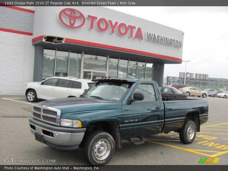Emerald Green Pearl / Mist Gray 1999 Dodge Ram 1500 ST Regular Cab 4x4