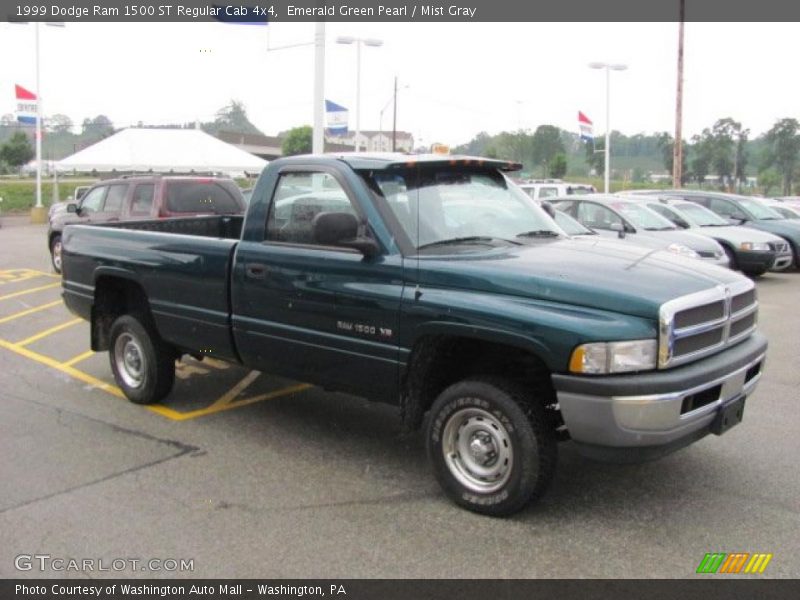 Emerald Green Pearl / Mist Gray 1999 Dodge Ram 1500 ST Regular Cab 4x4