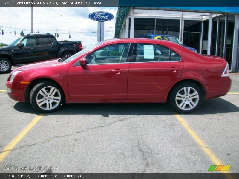 Redfire Metallic / Camel 2007 Ford Fusion SEL V6 AWD