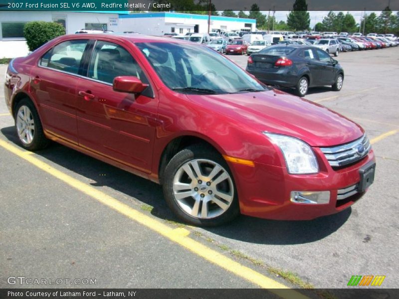 Redfire Metallic / Camel 2007 Ford Fusion SEL V6 AWD
