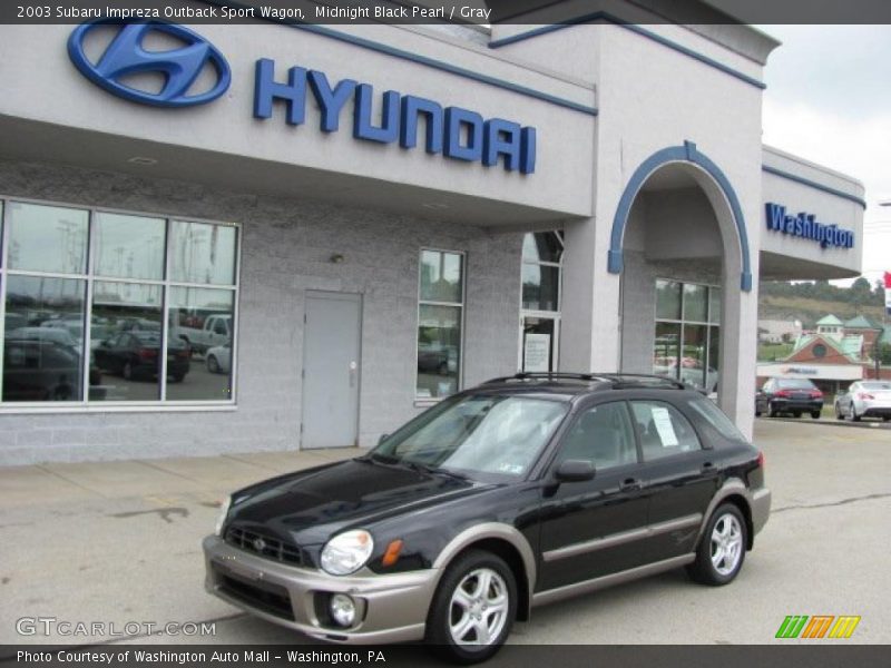 Midnight Black Pearl / Gray 2003 Subaru Impreza Outback Sport Wagon
