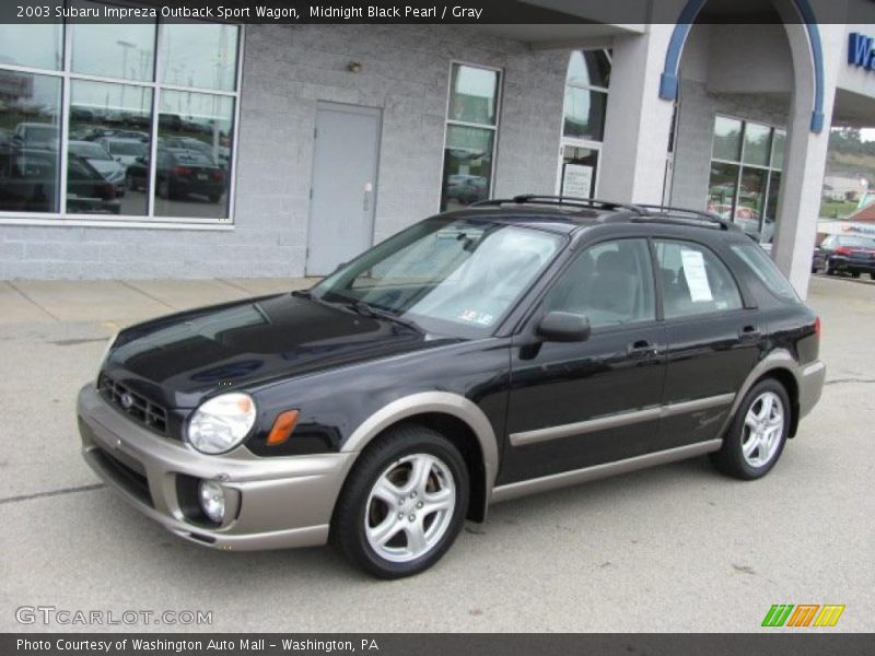 Midnight Black Pearl / Gray 2003 Subaru Impreza Outback Sport Wagon