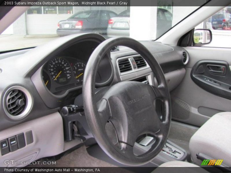 Midnight Black Pearl / Gray 2003 Subaru Impreza Outback Sport Wagon
