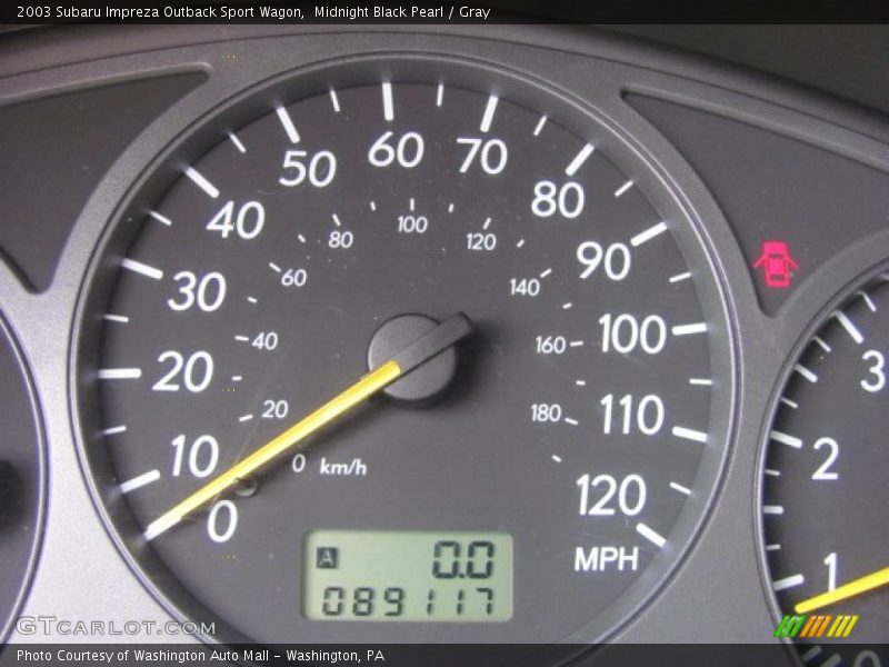 Midnight Black Pearl / Gray 2003 Subaru Impreza Outback Sport Wagon