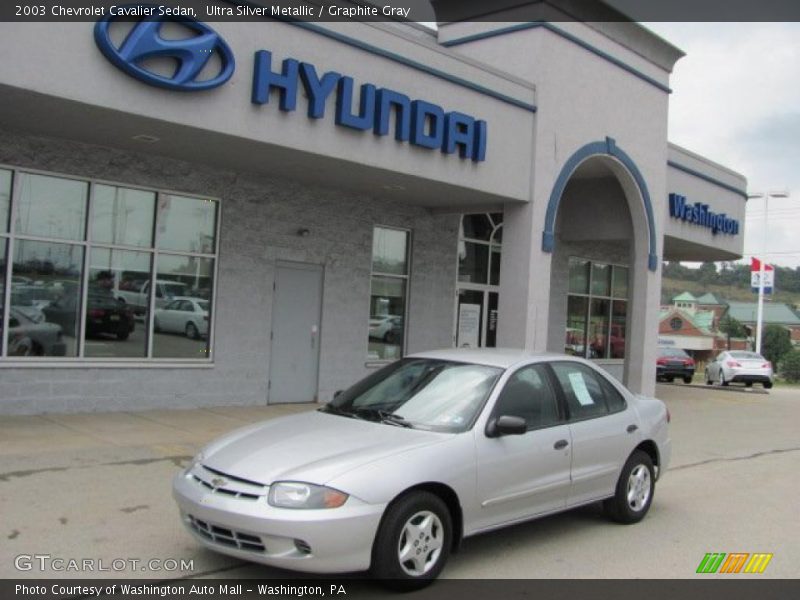 Ultra Silver Metallic / Graphite Gray 2003 Chevrolet Cavalier Sedan