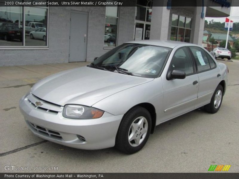 Ultra Silver Metallic / Graphite Gray 2003 Chevrolet Cavalier Sedan