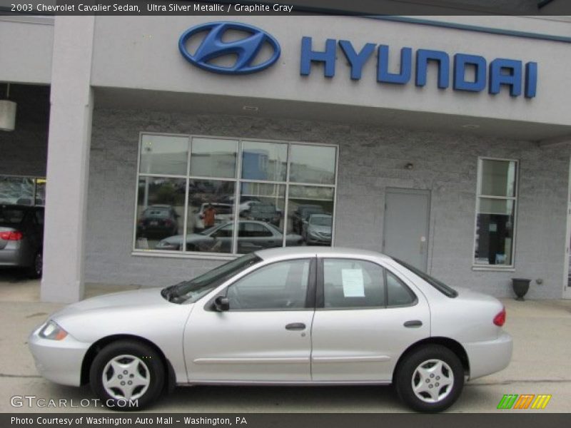 Ultra Silver Metallic / Graphite Gray 2003 Chevrolet Cavalier Sedan