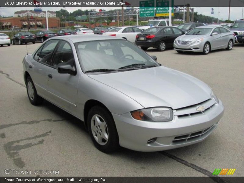 Ultra Silver Metallic / Graphite Gray 2003 Chevrolet Cavalier Sedan